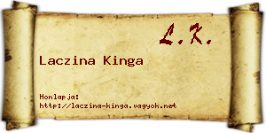 Laczina Kinga névjegykártya